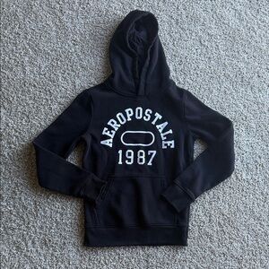 Aeropostale Men’s Black and White Hoodie